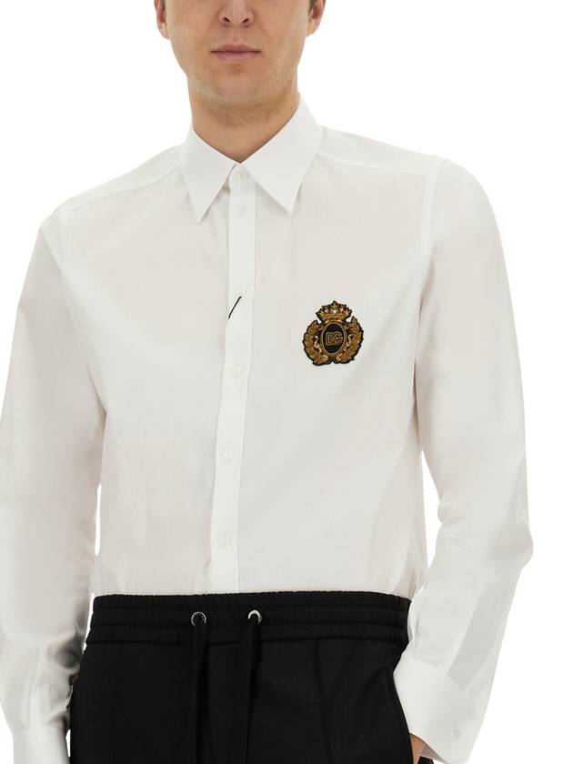 SHIRT WITH HERALDIC PATCH - DOLCE&GABBANA - BALAAN 4