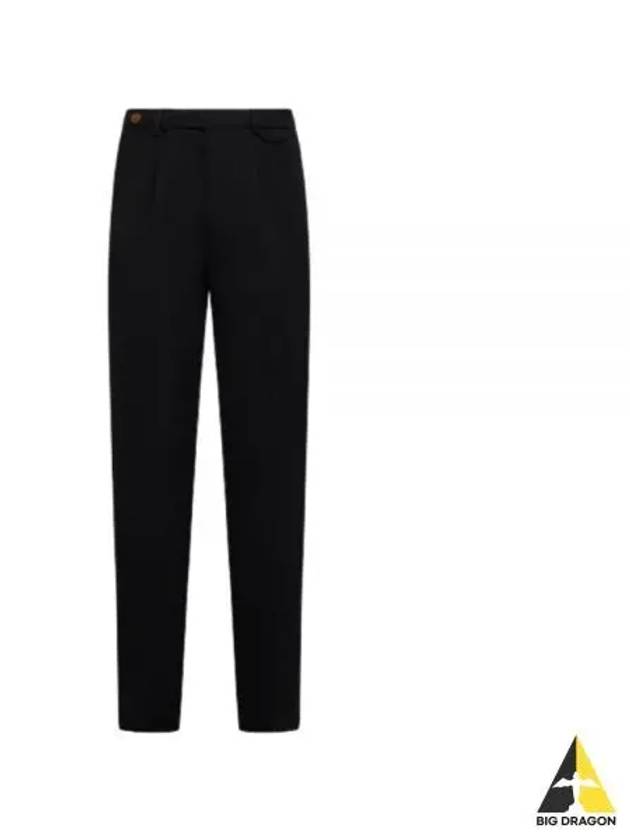 Pleated Detail Chino Straight Pants Black - BRUNELLO CUCINELLI - BALAAN 2