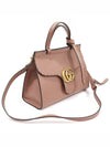 442622 Antique rose leather gold plated GG Marmont mini top handle 2WAY - GUCCI - BALAAN 3