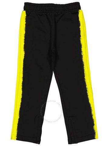 Moschino Boys Black Cotton Logo Printed Track Pants, Size 4Y - MOSCHINO - BALAAN 1