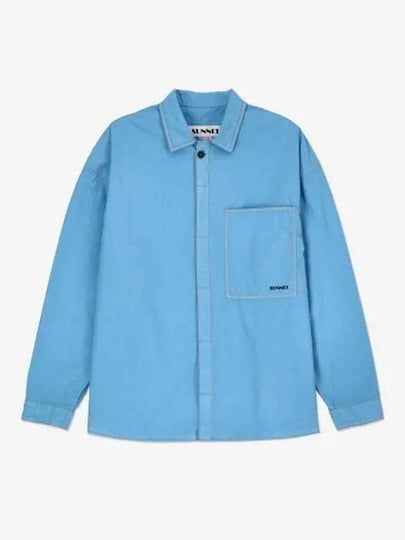 Oversized Shirt Celestial Blue MRTWMSHR023COT045461 - SUNNEI - BALAAN 2