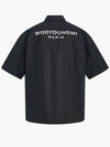 Men s Back Logo Cotton Short Sleeve Shirt Black - WOOYOUNGMI - BALAAN 3