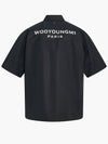 Men s Back Logo Cotton Short Sleeve Shirt Black - WOOYOUNGMI - BALAAN 2