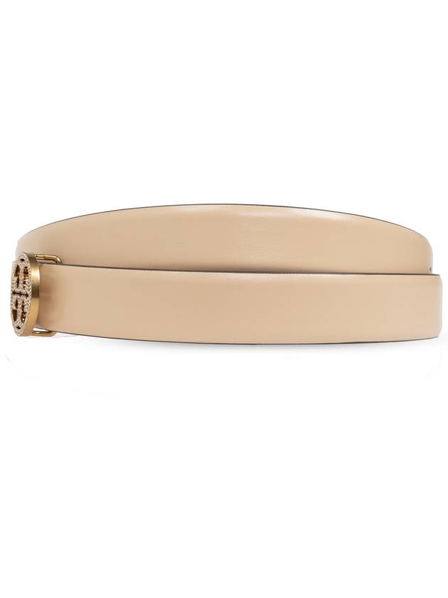 Tory Burch Leather Belt, Women's, Beige - TORY BURCH - BALAAN 3