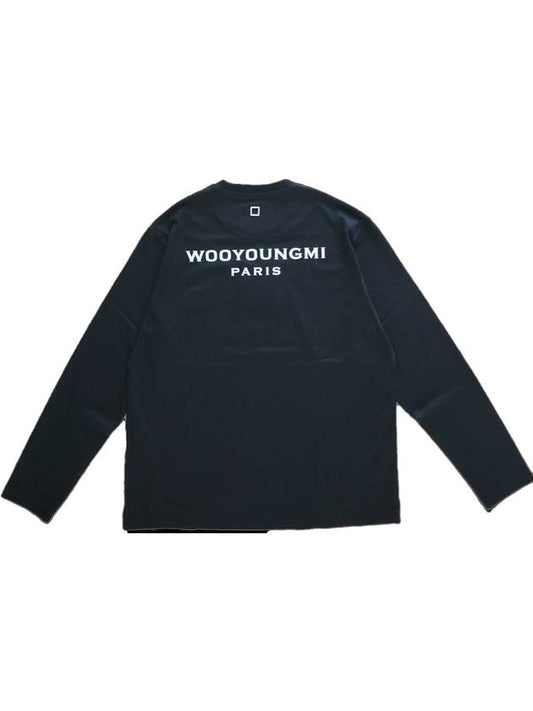 Cotton Back Logo Long Sleeve T-Shirt Black - WOOYOUNGMI - BALAAN 2