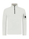 Light Fleece Half Zipped Sweatshirt White - CP COMPANY - BALAAN 3