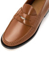 Coin Detail Leather Penny Loafers Warm Oak Brown - BURBERRY - BALAAN 8