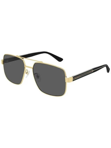 Eyewear Gold Square Sunglasses Black - GUCCI - BALAAN 1