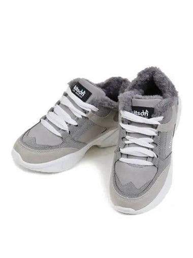 KITSON Amora fur sneakers gray - KITON - BALAAN 1