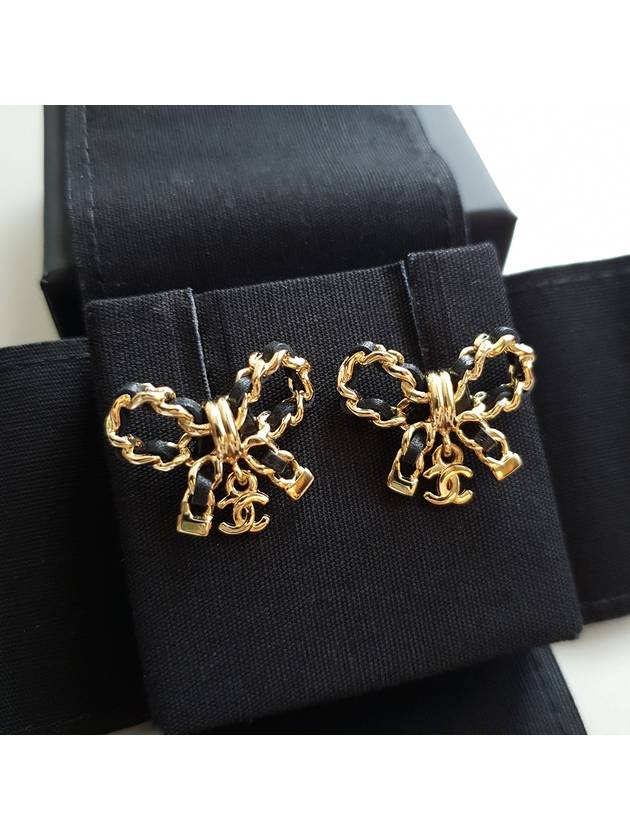 Ribbon CC drop earrings - CHANEL - BALAAN 1