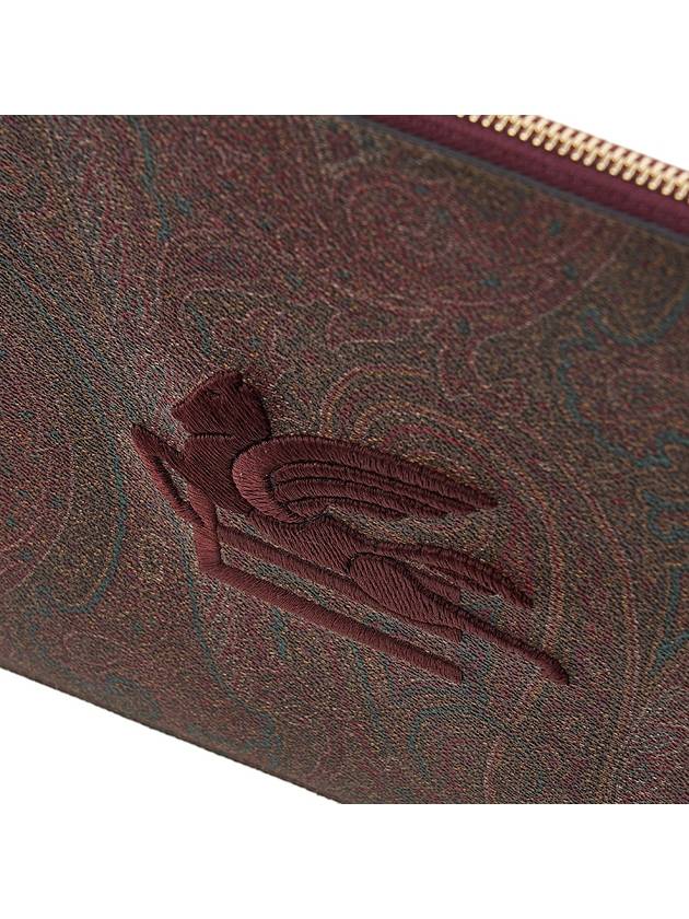 Paisley Embroidered Clutch Bag Brown - ETRO - BALAAN 7