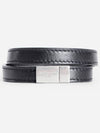 Opium Silver Double Wrap Bracelet Black - SAINT LAURENT - BALAAN.