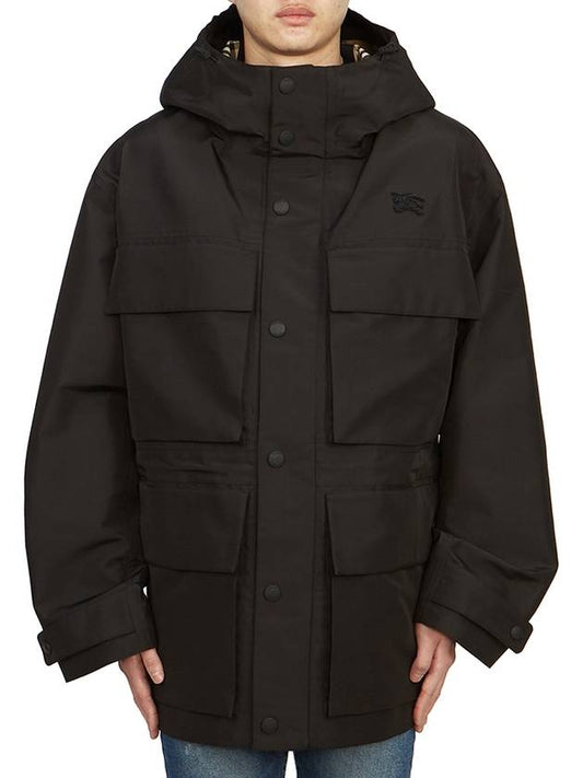 FW 23 24 parka con cappuccio Brent 8070396BLACK - BURBERRY - BALAAN 2