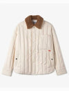 Shearling Collar Padded Oversized Fit Jacket Ivory - SUNNEI - BALAAN 2