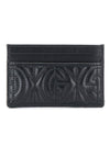 Men's GG Monogram Quilted Card Wallet Black - GUCCI - BALAAN 1