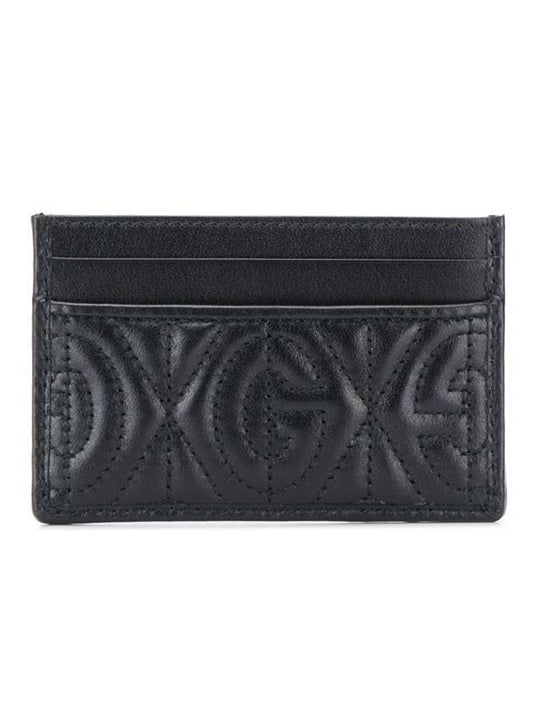 Men's GG Monogram Quilted Card Wallet - GUCCI - BALAAN 1