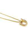 Gancini 3D Crystal Necklace Gold - SALVATORE FERRAGAMO - BALAAN 4