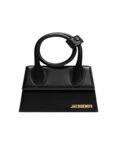 Le Chiquito Noeud Coiled Leather Tote Bag Black - JACQUEMUS - BALAAN 2