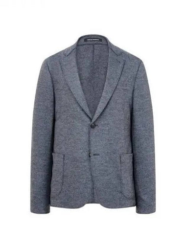 Men s Natural Hem Single Wool Jacket Dark Gray 271446 - EMPORIO ARMANI - BALAAN 1