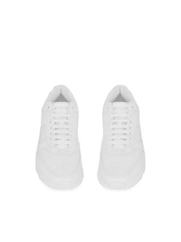 Bump Leather Low Top Sneakers White - SAINT LAURENT - BALAAN 5