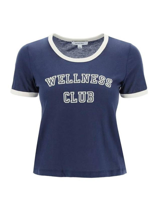 Women's Wellness Club Short Sleeve T-Shirt Navy - SPORTY & RICH - BALAAN 1