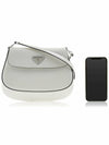 Cleo Brushed Leather Flap Shoulder Bag White - PRADA - 7