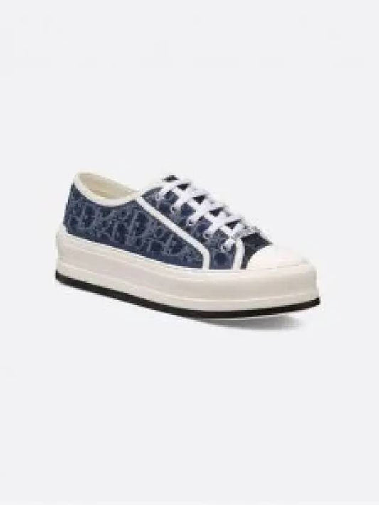 Walk'n'Dior Platform Cotton Low Top Sneaker Blue - DIOR - BALAAN 2