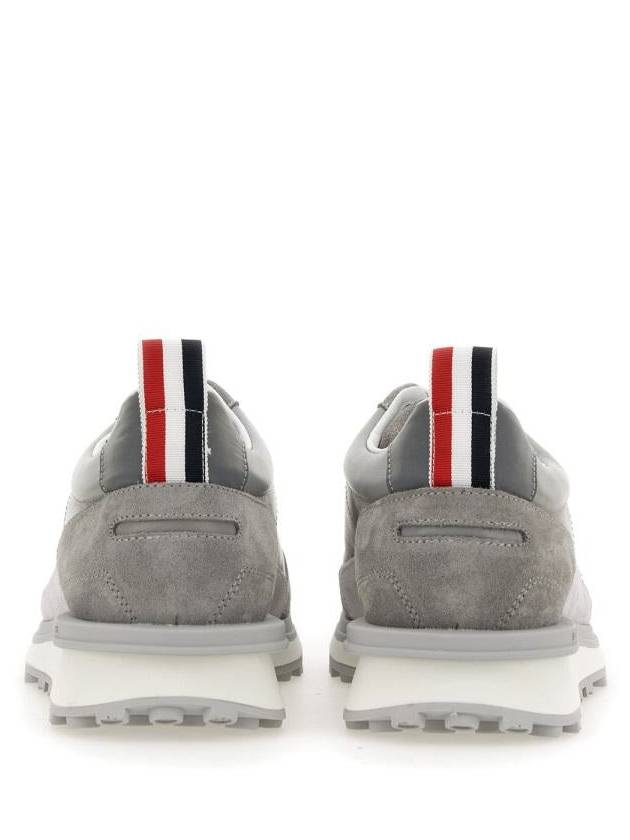 Vitello Alumni Trainer Caprede Low Top Sneakers Grey - THOM BROWNE - BALAAN 5