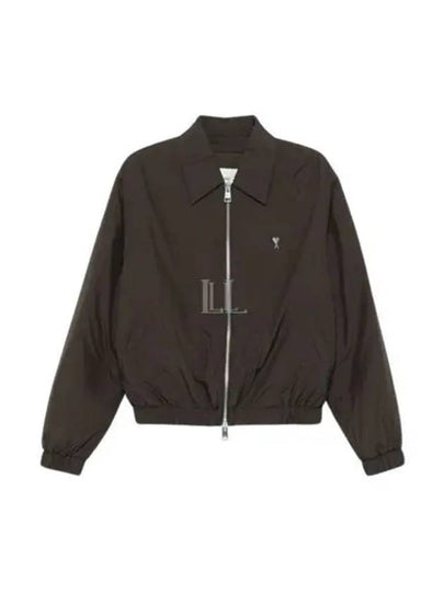 De Coeur Zip-Up Jacket Dark Coffee - AMI - BALAAN 2