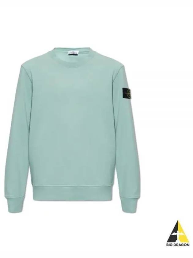 Wappen Patch Garment Dyed Sweatshirt Green - STONE ISLAND - BALAAN 2