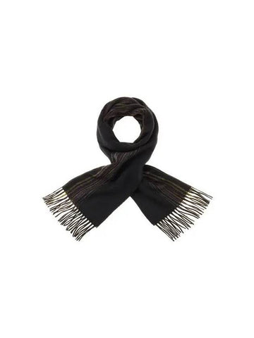 Striped cashmere wool scarf black 271553 - PAUL SMITH - BALAAN 1