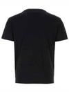 V Logo Signature Patch Cotton Short Sleeve T-Shirt Black - VALENTINO - BALAAN 3