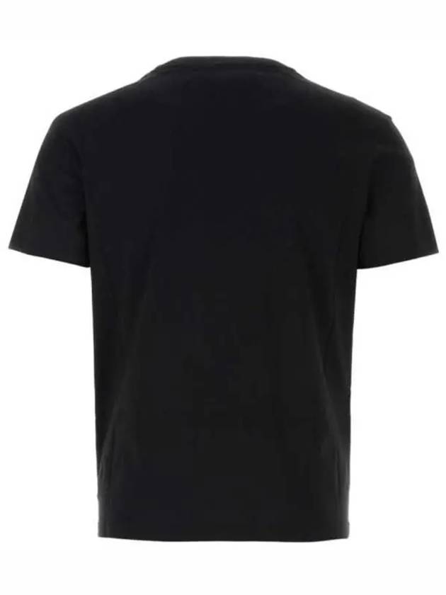 V Logo Signature Patch Cotton Short Sleeve T-Shirt Black - VALENTINO - BALAAN 3