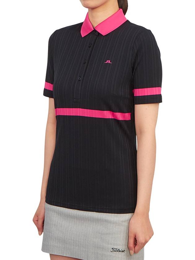 Golf Moira Short Sleeve Polo Shirt Navy - J.LINDEBERG - BALAAN 3