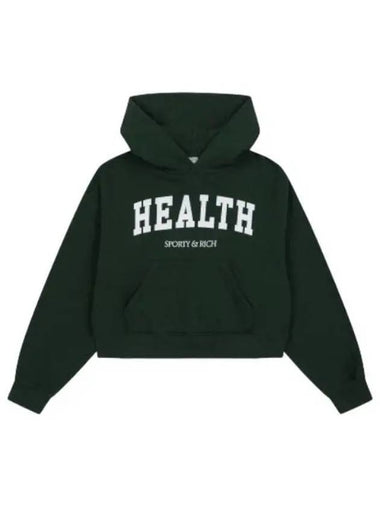 Health Ivy Cropped Hood Forest White T Shirt Hoodie - SPORTY & RICH - BALAAN 1