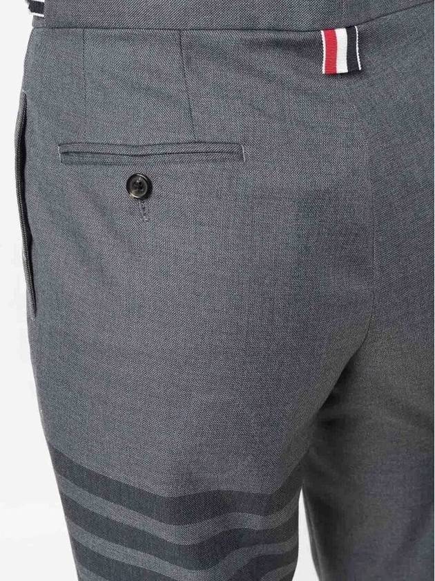 4-Bar Wool Crop Pants Grey - THOM BROWNE - BALAAN 3