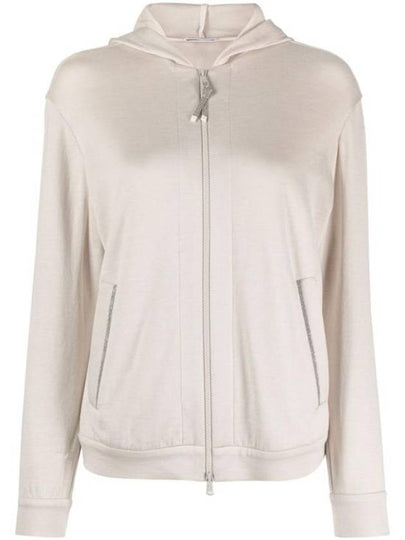 Women's Monilli French Terry Zip-Up Hoodie Grey - BRUNELLO CUCINELLI - BALAAN 2