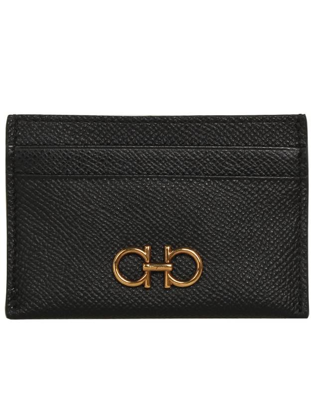 Gancini Card Wallet Black - SALVATORE FERRAGAMO - BALAAN 2