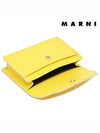 Logo Saffiano Leather Card Wallet Yellow - MARNI - BALAAN 6