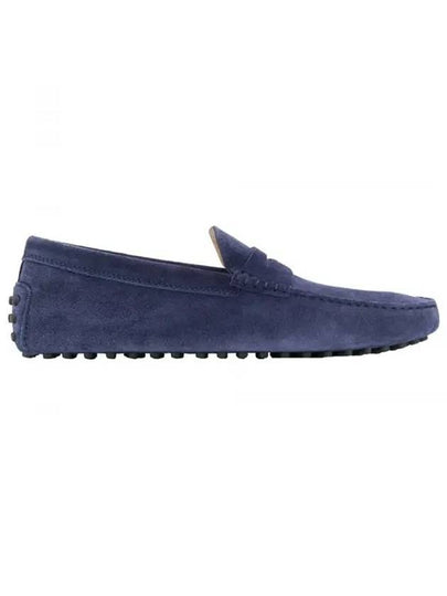 Men's Suede Gommino Driving Shoes Blue - TOD'S - BALAAN 2