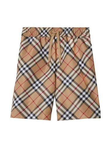 Kids Vintage Check Swim Pants Beige - BURBERRY - BALAAN 1