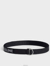 Medium double ring belt jacquard textile calfskin black - CELINE - BALAAN 3