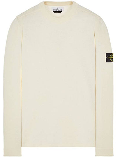 Wappen Patch Crew Neck Knit Top Off White - STONE ISLAND - BALAAN 2