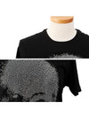 Skull Glitter Cotton Short Sleeve T-Shirt Black - PHILIPP PLEIN - BALAAN 5