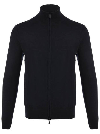 Men's Zip-Up Cardigan Blue - EMPORIO ARMANI - BALAAN 2