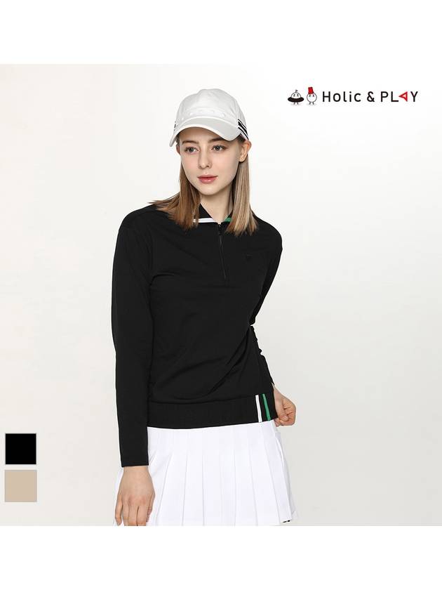 Sweatshirt Half Zip Up Eri Color T-ShirtHE1WTS005 - HOLIC&PLAY - BALAAN 1