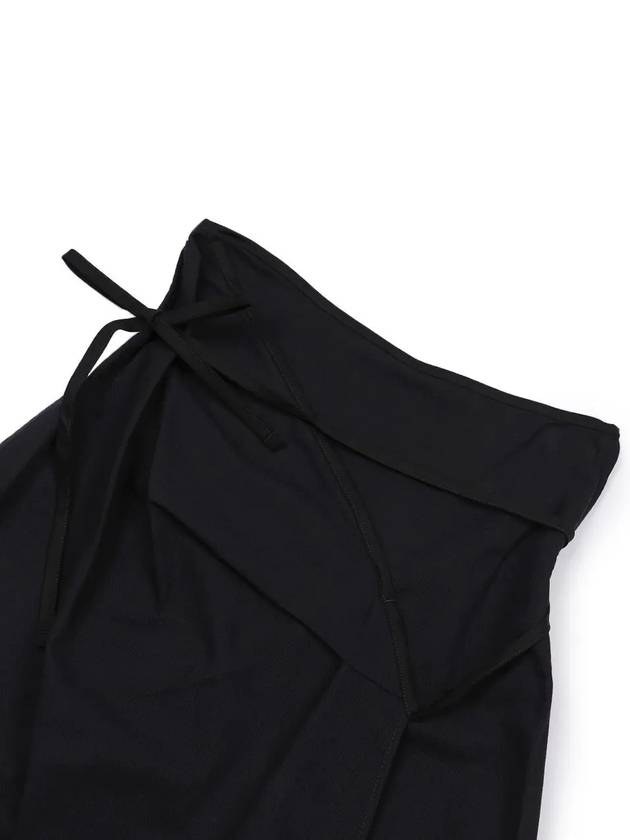 Wrap Asymmetric Tie A-line Skirt Navy - LEMAIRE - BALAAN 4