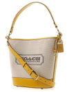 Women's Field Canvas Bucket Bag CH739 NATURAL CANVAS YELLOW GOLD - COACH - BALAAN 2