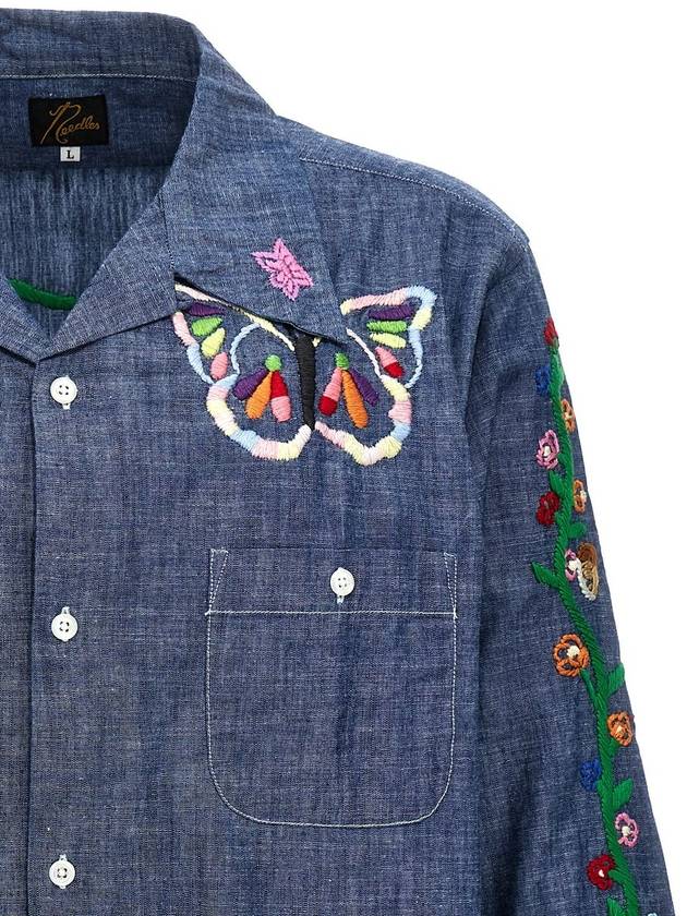 Needles Chambray Embroidery Shirt - NEEDLES - BALAAN 4