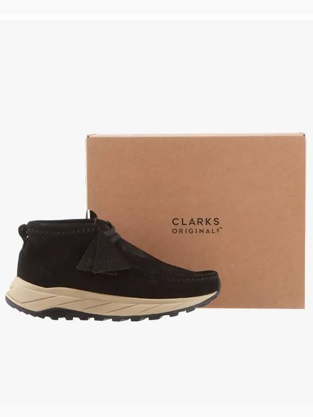 Wallabee Eden Suede Ankle Boots Black - CLARKS - BALAAN 4